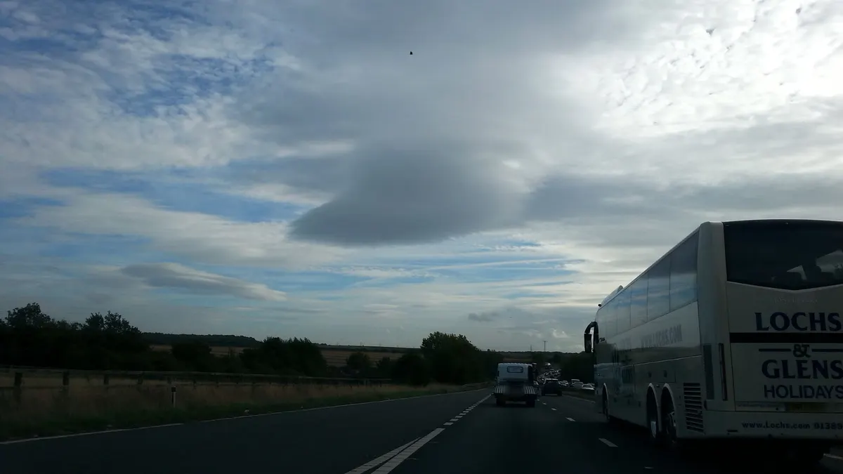 Dashcam view on the A1