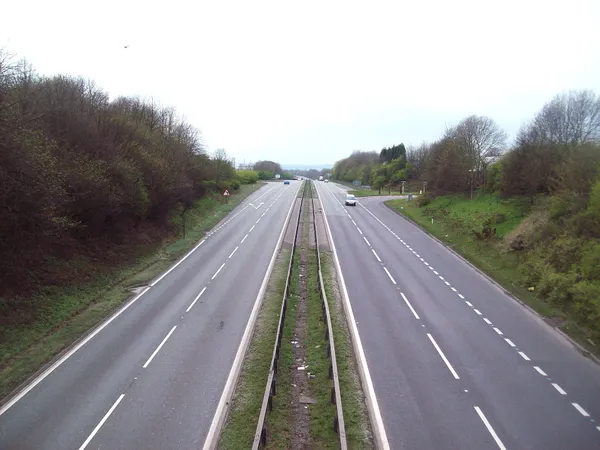 The A38: A38 Road as seen from Birchwood Lane
