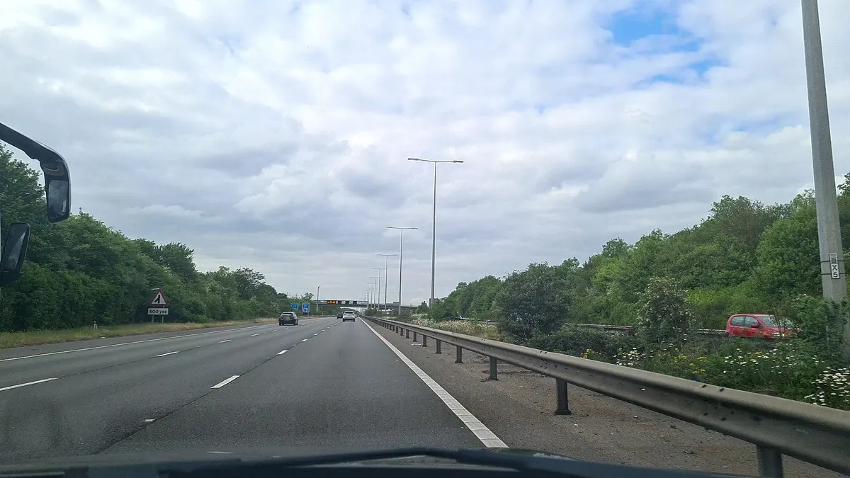 Dashcam view on the M1