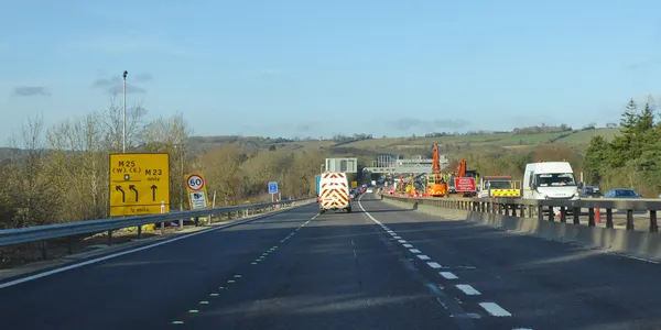 The M23: Northbound M23 roadworks
