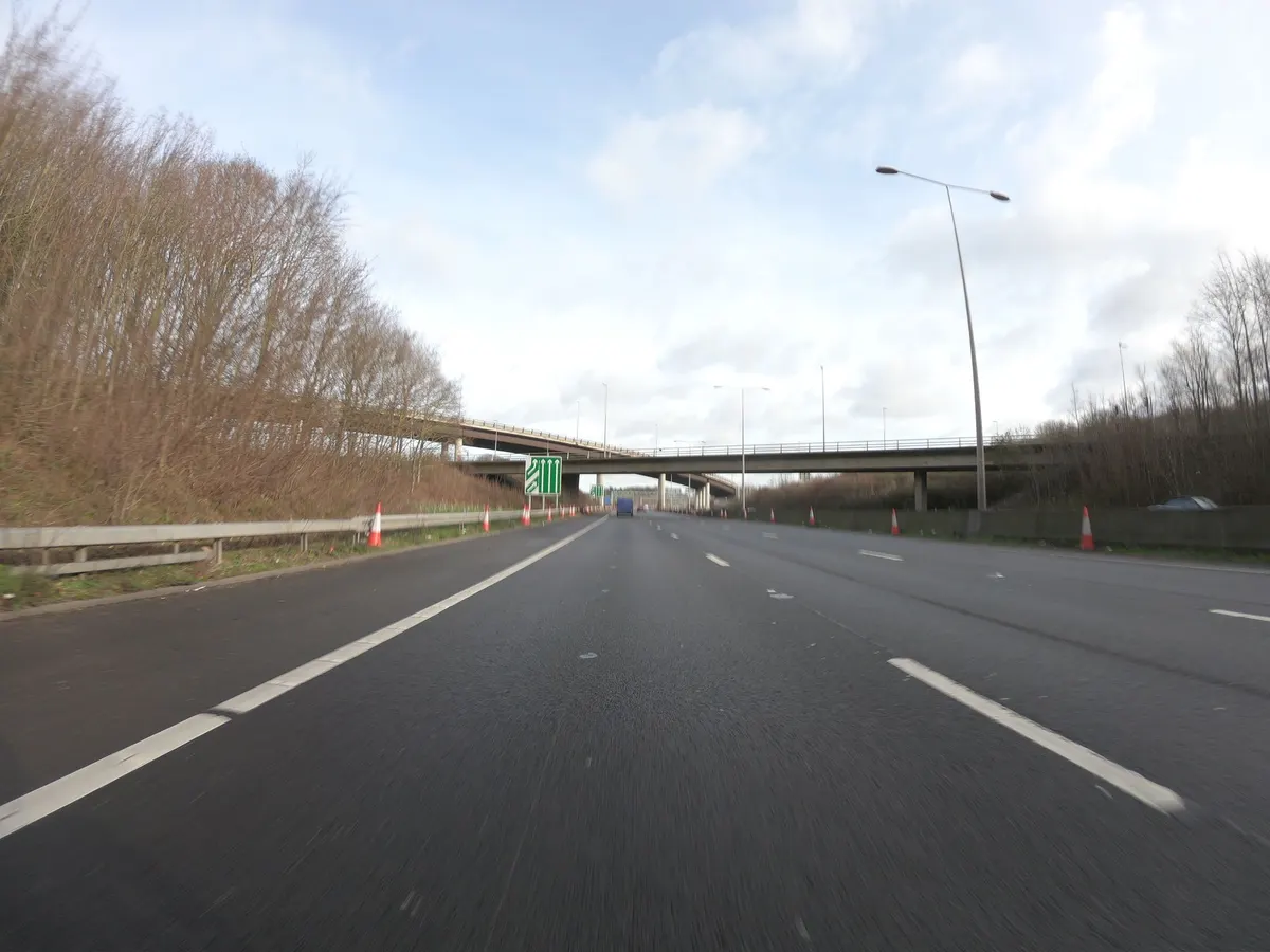 Dashcam view on the M25