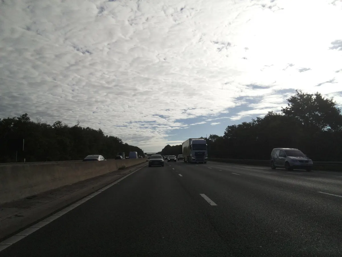 Dashcam view on the M3
