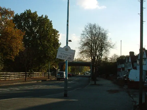 The M4: Heston Road, Heston. Looking under the M4 bridge, looking south.