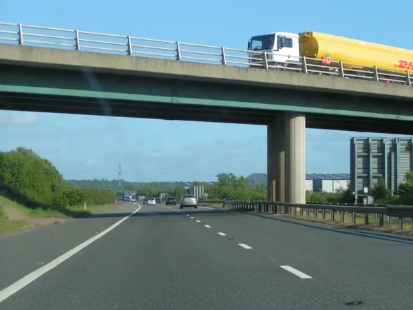 The M49: On the M49 going under the A403