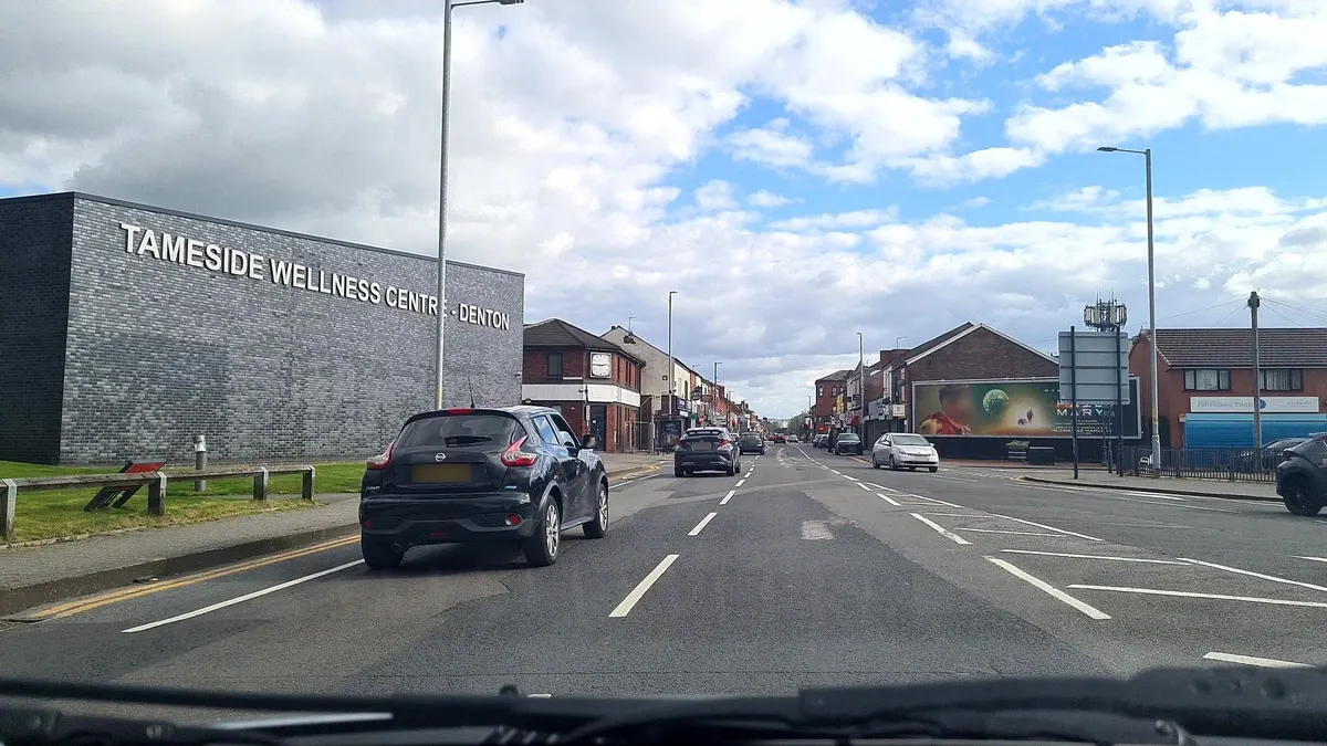 Dashcam view on the M67